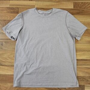 Lululemon Mens Soft Cotton Blend Short Sleeve Shirt Marble Lavender Size Large